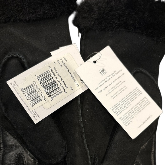 UGG Women's Black Shearling Gloves - Picture 4 of 7